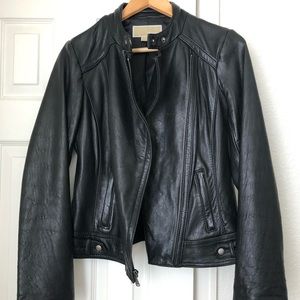 Black Leather Moto Jacket